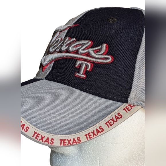 Vintage Texas Embroidered Hat Grey and Black Sams Cap Adjustable - Picture 9 of 13